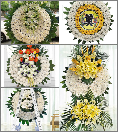 上海嘉定区嘉定工业区三里村花圈速递
